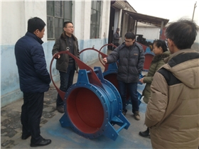 河北衡水客戶來(lái)偉恒閥門廠家考察煤氣專用蝶閥、煤氣盲板隔斷閥等煤氣專用閥門